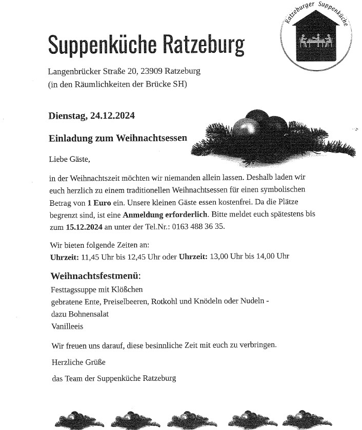 Einsam Ratzeburg Weihnachten